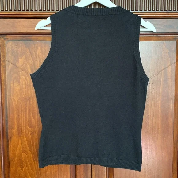 Loy and Ford Cashmere Silk button front sleeveless sweater vest beaded sequin 10 - Picture 2 of 12